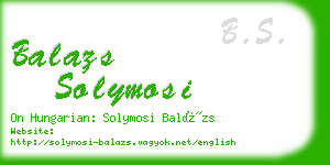 balazs solymosi business card